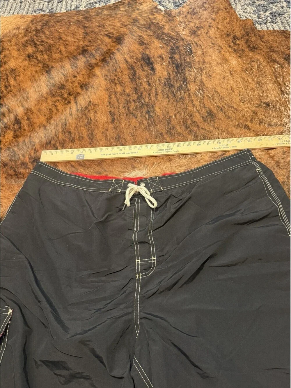 POLO RALPH LAUREN Mens Solid Black Board Swim Shorts Trunks - Sz 4XB 54-56 Sz